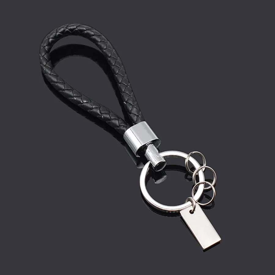 High grade Hand Woven Leather Buckle Car Keychain Keyring Retro Auto Key Rings For Audi BMW Benz Mazda Toyota Renault | Автомобили и