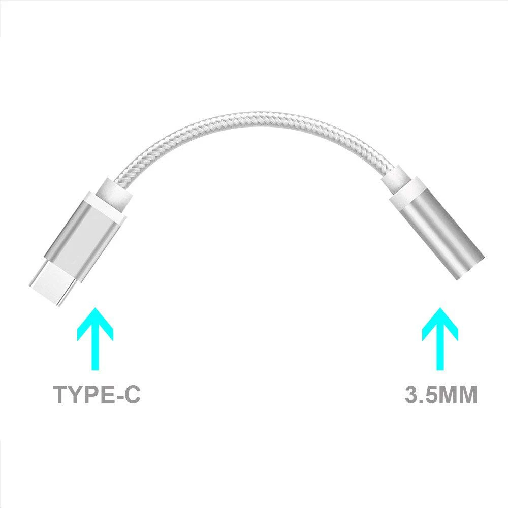 6 цветов Тип C до 3 5 адаптер для наушников USB 1 мужской мм аудиоразъем AUX кабель