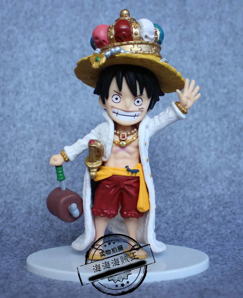 Аниме One Piece Man Crown 18 см Monkey D. Luffy моделирование короля с коллекцией моделей мяса