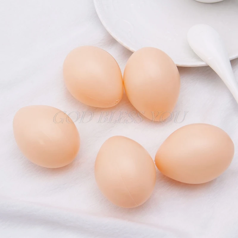 5PCS Plastic Fake Chicken Egg Simulation Poultry Layer Coop Hatching Drop Shipping | Дом и сад