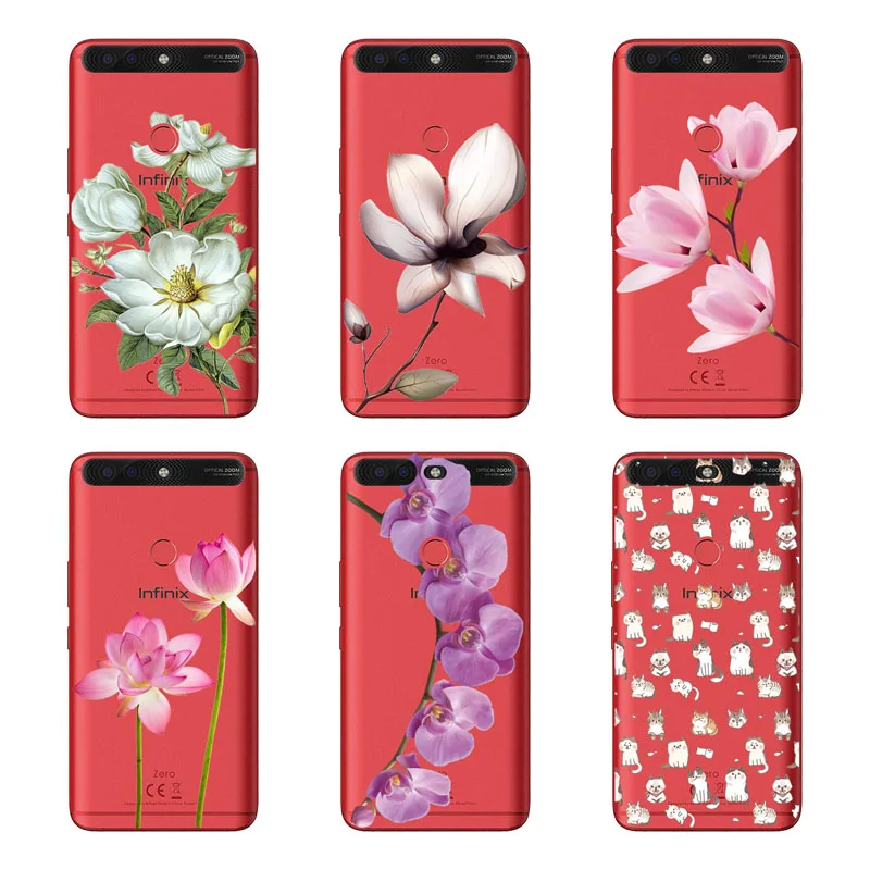 Чехол Infinix Zero 5X603 мягкая задняя крышка из ТПУ с рисунком черного кремния для