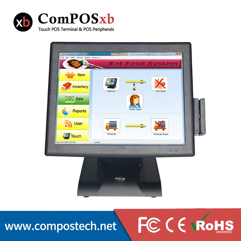 

Made In China POS System 15 Inch Touch Screen All In One Touc Terminal For Restaurant Ordering System