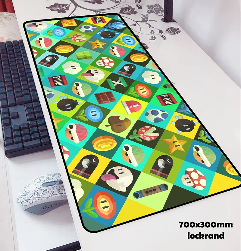 Коврик для мыши mario locrkand коврик notbook компьютерный 70x30 см игровой геймер клавиатуры