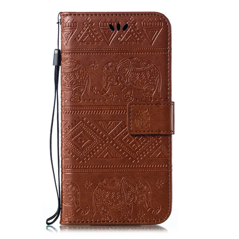Brown-LD Чехол для телефона со слоном для iPhone XS Max Xr X 10 8 7 6 6s Plus 5 5S SE чехол для карт samsung Galaxy S10e S10 S9 S8 S7 S6 Edge - Цвет: Brown-LD