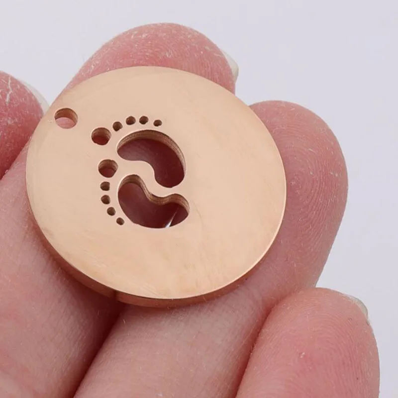 10 шт./лот подвески из нержавеющей стали зеркальные Полированные Круглые