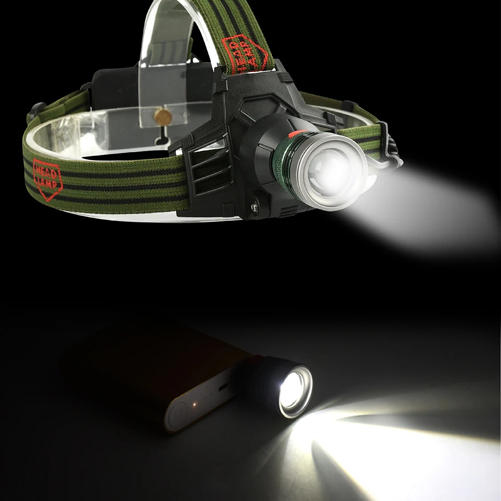 Супер яркая мини Фара T6 с увеличением бликов налобный фонарь USB зарядкой для