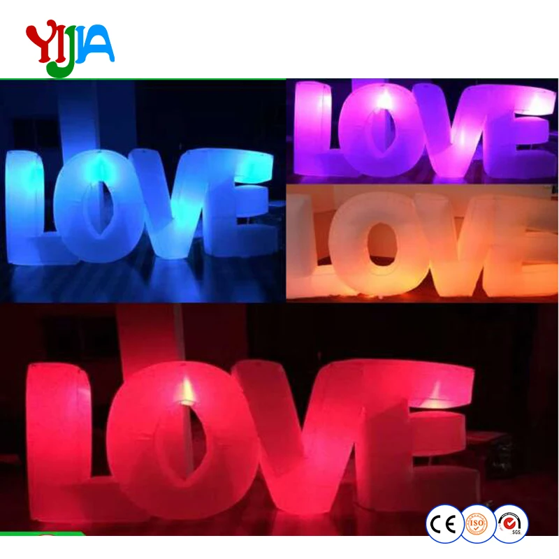 3m Inflatable Letter LOVE LED Lighting Backdrops Nice Look High Quality Love Words For Wedding Party Decorations | Дом и сад