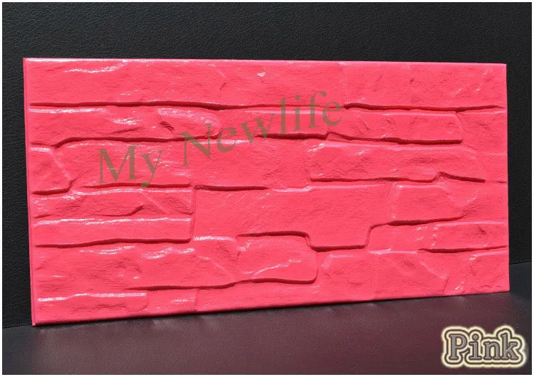 Pink Самоклеящиеся 3D обои из пенополиэтилена для детской комнаты, для офиса, выставочного зала, настенные наклейки, домашний декор, 30*60 см - Цвет: Pink
