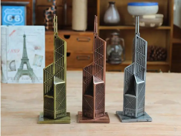 10-дюймовая ретро-скульптура в виде здания металлический корпус Китайская Башня