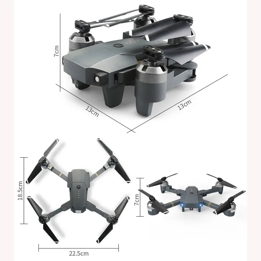 Складной беспилотный летательный аппарат с Wi Fi и камерой 640P 720P 1080P FPV RC