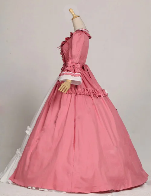 Розовое викторианское платье викторианская Мария Антуанетта Платье |