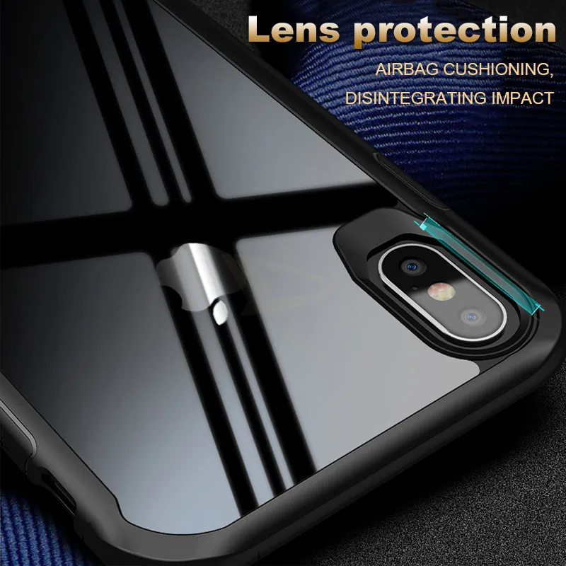 Luxury Shockproof Phone Case On The For IPhone XS Max X XR Soft Transparent Cover 8 7 6 6s Plus Bumper |