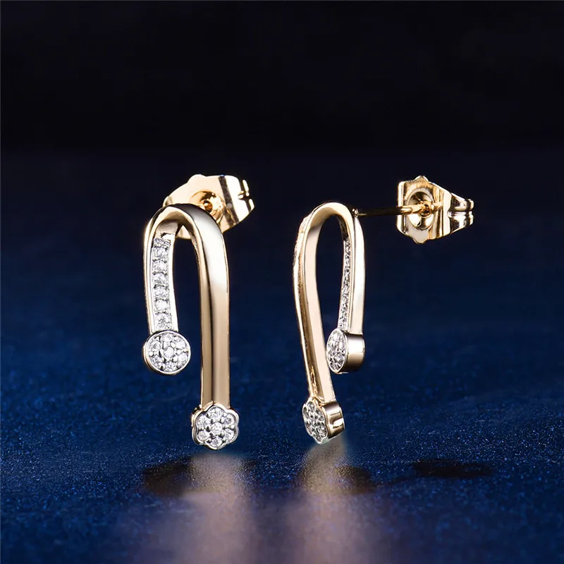 BUDONG 2017 хит трендовые Простые Свадебные Ювелирные наборы золотого цвета для