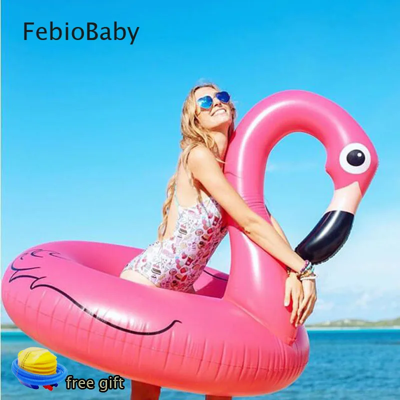 

Summer Outdoor Inflatable Ride on Life Buoy Flamingo Bath Water Toy Pool Rafts 2 Sizes For Children & Adult Swim Tool Free Pump