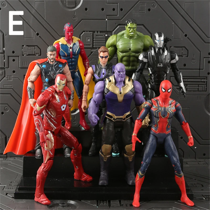 Marvels Мстители эндгейм Супер Герои Фигурки игрушки Железный человек Человек паук