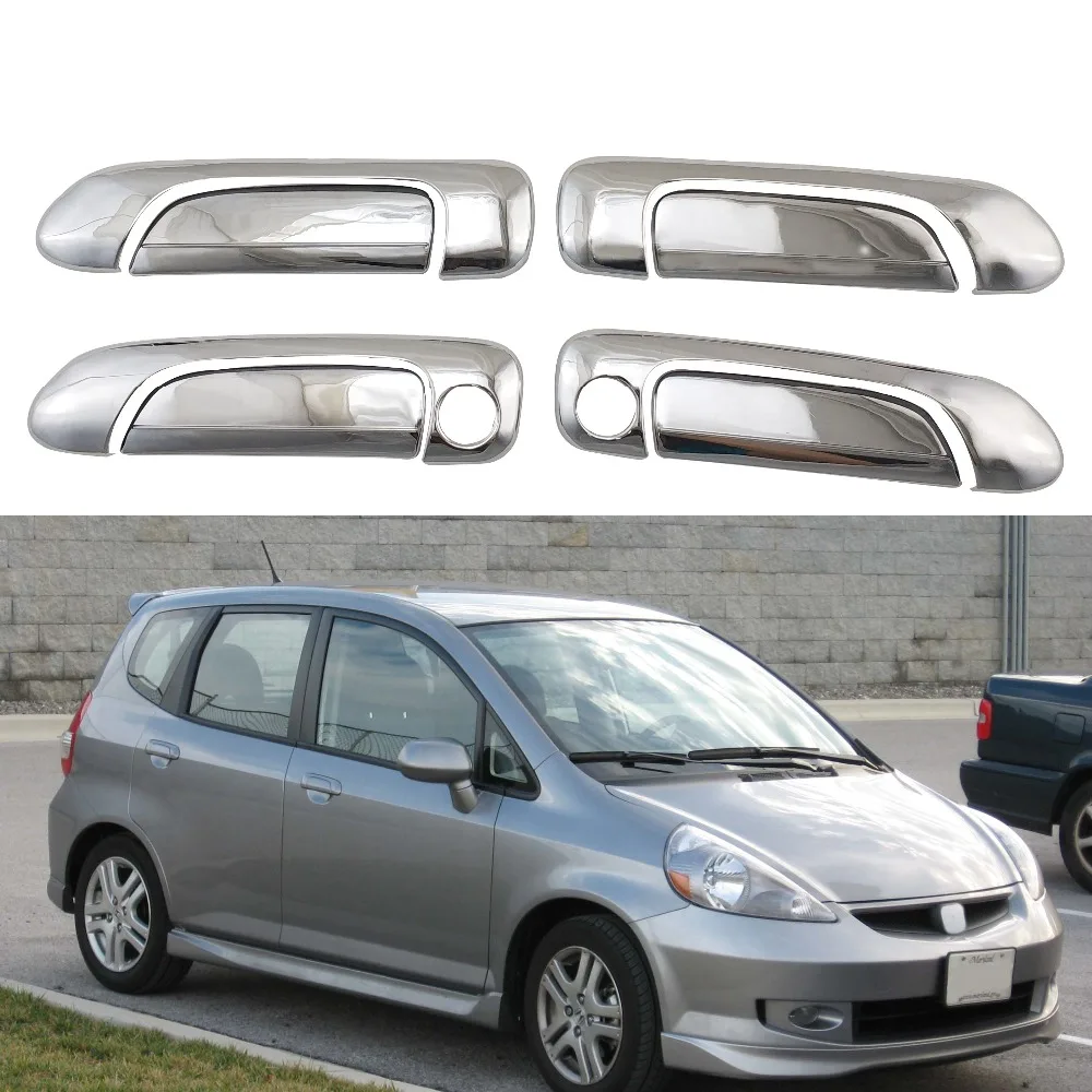 

For Honda Fit Jazz 2002 2003 2004 2005 2006 2007 Car The door handle bowl Covers ABS Chrome Accessories Stickers Car Styling