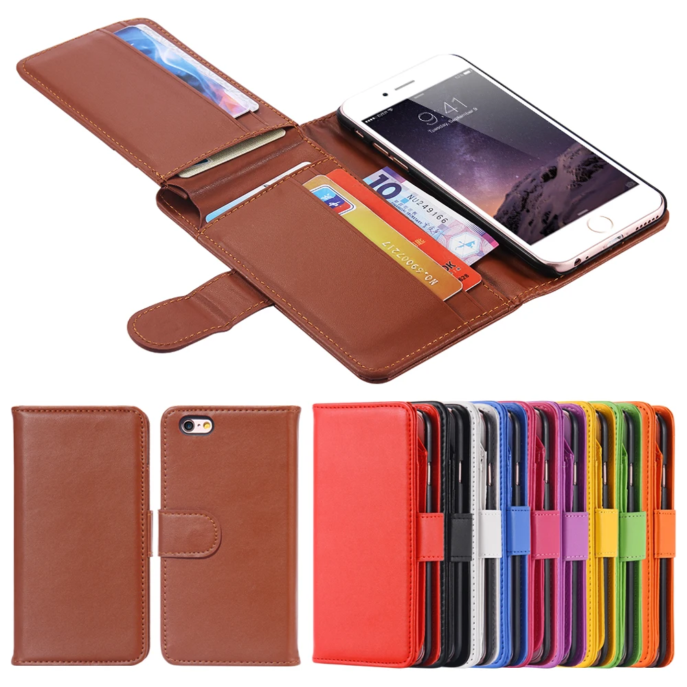 KISSCASE винтажный складной кошелек для телефона чехол iphone 5S 6 S Plus Роскошный PU