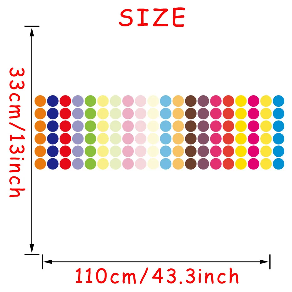 5cmX5cm 120P Красочные крошечные в горошек круглые качественные цветные настенные