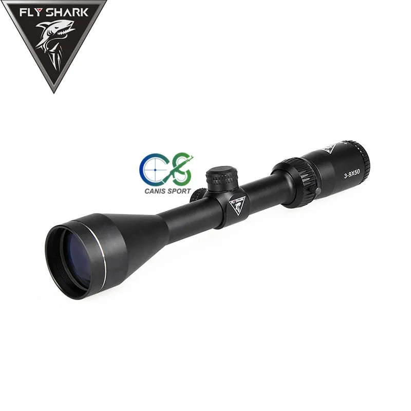 Fly Shark Rifle Scope 3x-9x50 прицел для охотничьей Винтовки 1 дюймов Размер трубки Черный для наружного охотничьего gs1-0334