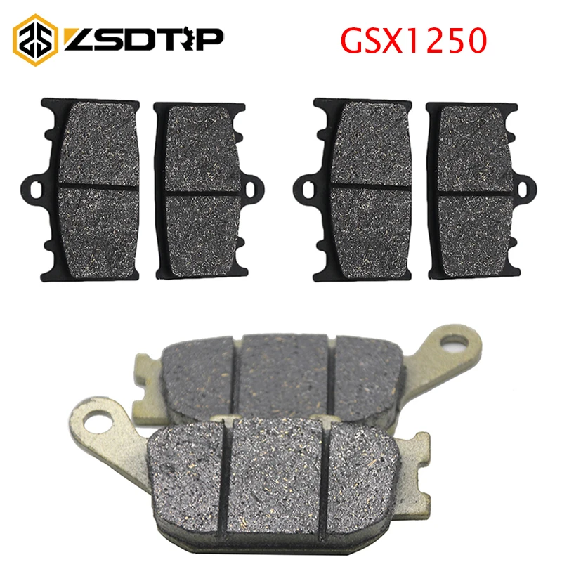 

ZSDTRP Motorcycle Semi-Metal Disc Brake Pads For Suzuki GSX1250 2010 2011 2012 Front and Rear Brake Pads Motocross Racing