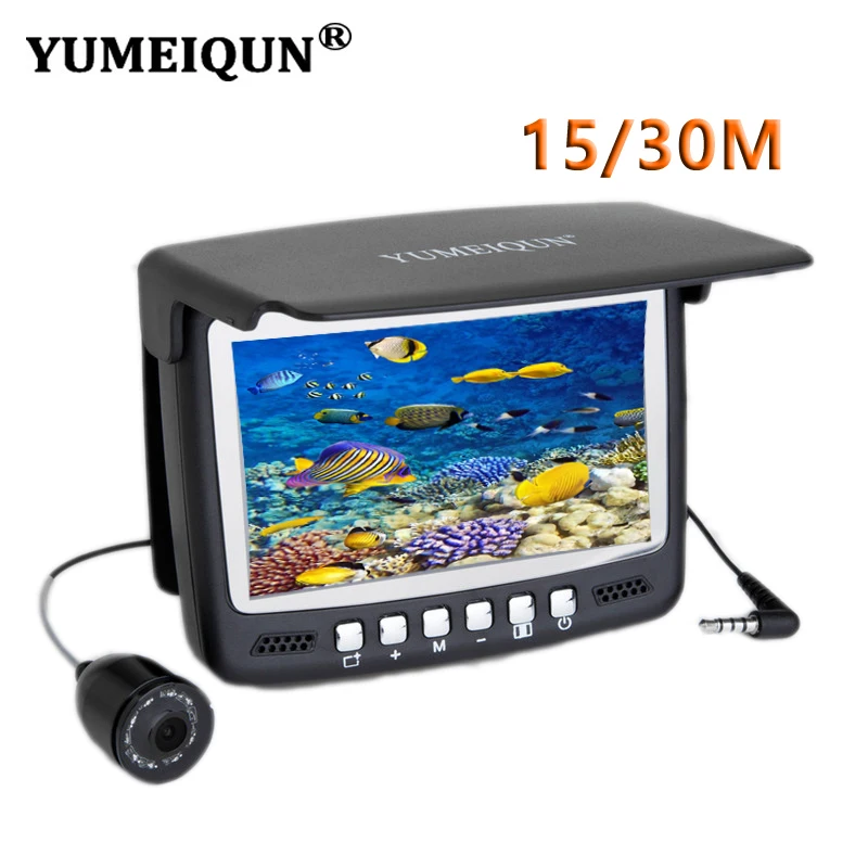 Подводная рыболовная камера YUMEIQUN 15/30 м HD 4 3 ТВЛ дюйма ЖК монитор записывающая для