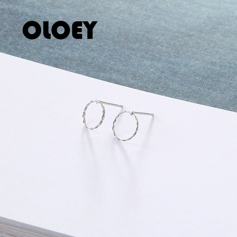 Женские серьги пусеты OLOEY Винтажные из сплава с перекрестным листом и