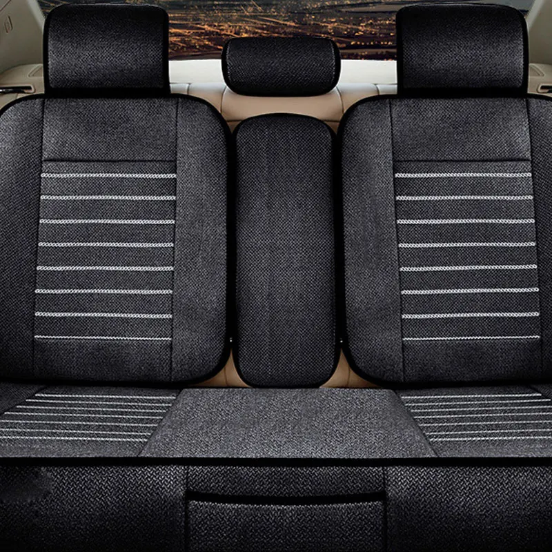 

Universal Breathable Car Seat Covers Cloth Flax for Geely All Models Emgrand EC715 EC718 EC7 EC8 Turnkey Auto Stickers Styling