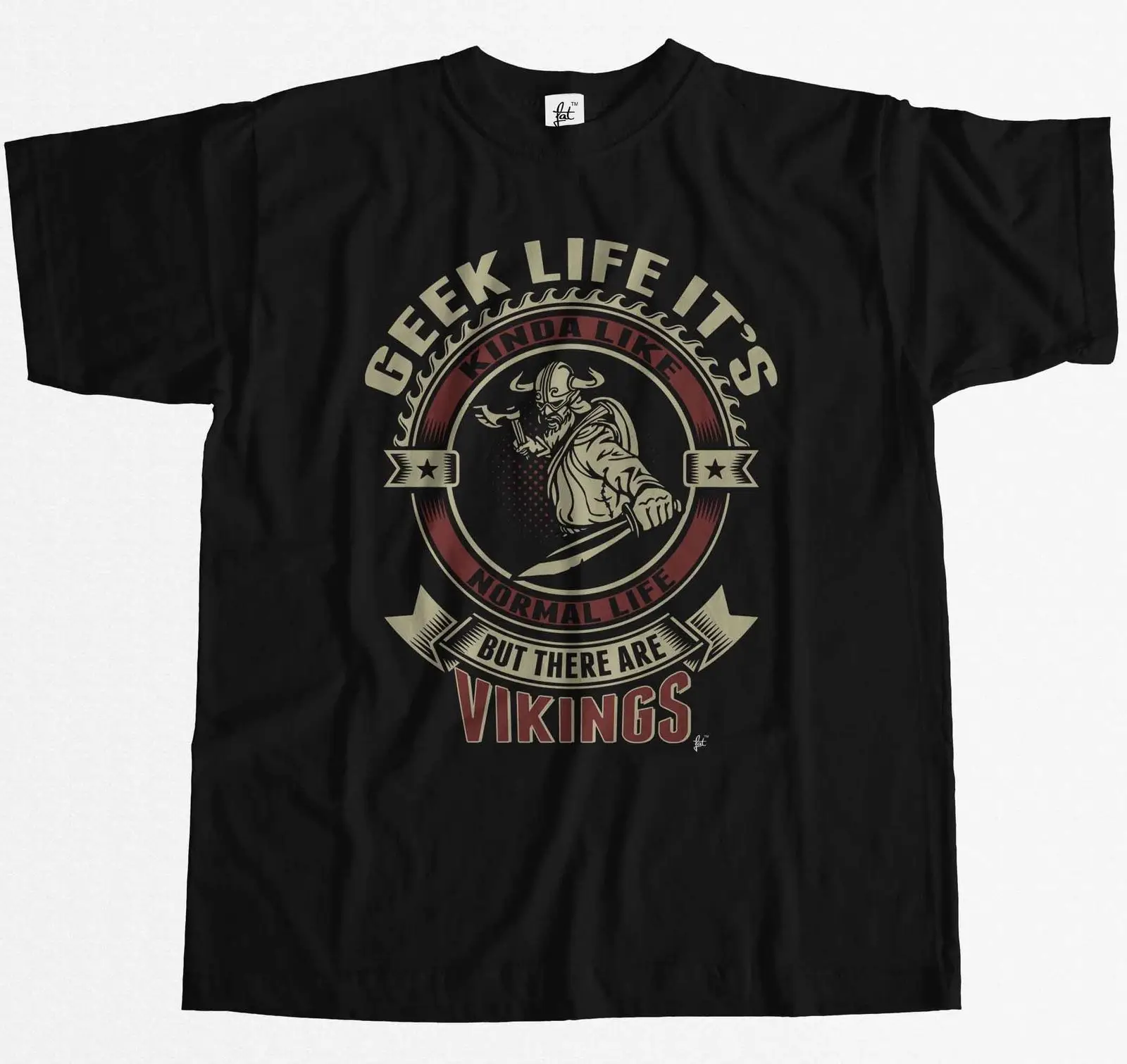Geek Life это как настоящая жизнь но есть мужские футболки Vikings|Мужские футболки| |