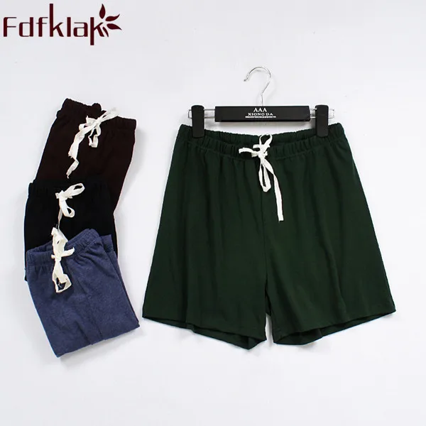

Summer New Shorts For Sleep Pant Pyjama Bottoms Cotton Drawstring Home Pajama Pants Black/Wine Red Women Sleeping Trousers Q278