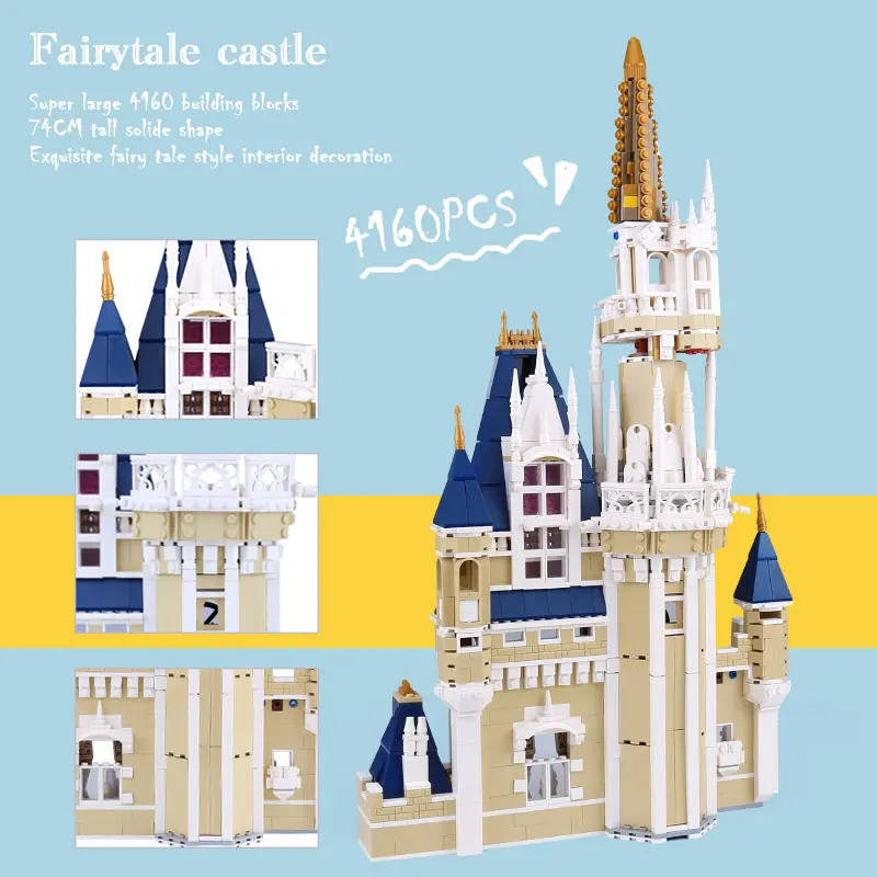 DHL 16008 Золушка Принцесса замок город модель образования Building Block Kid Игрушка