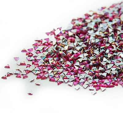 Pink AriesLibra 500 шт./упак. 12 Цветов, по которым вы должны выбрать Треугольники дизайн аксессуары для ногтей Стразы DIY украшения искусства ногтя - Цвет: Pink