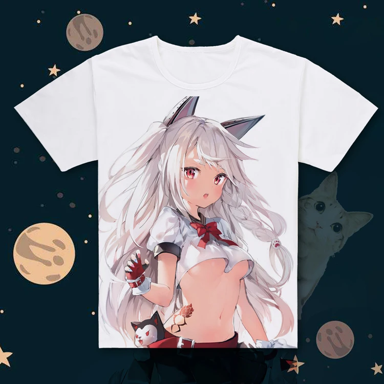 2019 Новое поступление HOLRAN футболка Azur Lane yuudachi футболки с О образным вырезом