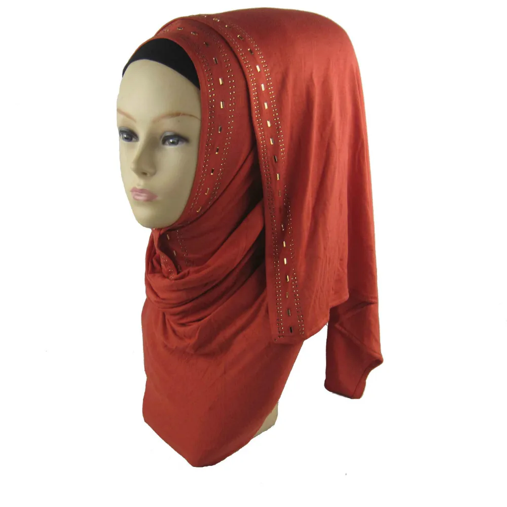 Лидер продаж мусульманские хиджабы из Джерси для женщин 2015 хлопок шарфы и шали