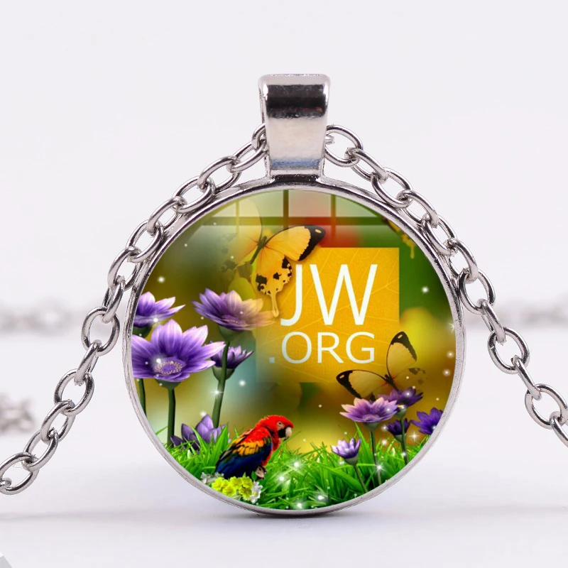 SONGDA JW.ORG ожерелье изящная бабочка цветок художественный узор стеклянный кабошон