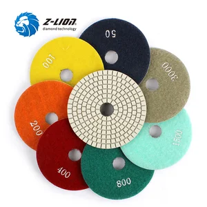 Абразивный диск, Z-LION дюйма, 100 мм, 7 шт.компл., гибкий шлифовальный диск для камня, гранитного пола, для влажной полировки алмазного гранита