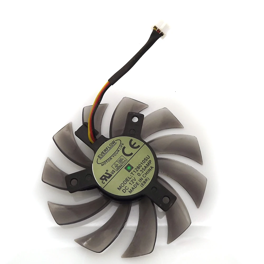 Новый вентилятор T128010SU 75 мм 40x40x40 12 В 0 35a 3Pin VGA для Gigabyte GTX580 GTX670 HD5870 GTX460 GTX470 GTX570