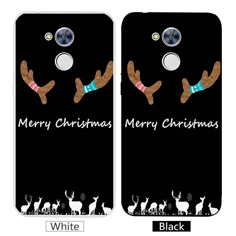 Silicone TPU Merry Christmas Phone Cases For Huawei Honor 6A 5.0 inches Transparent for Ultra Thin Back Matte Covers |