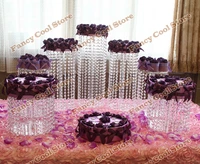 2017 crystal cake standwedding decoration party prop wedding centerpiece 7pcslot wedding crystal cake holder