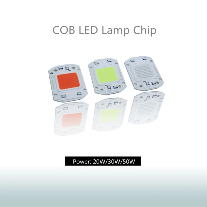 Светодиодный чип COB лампы 20 Вт 30 50 AC 110 В 220 в 230 умный IC DIY светодиодный светильник