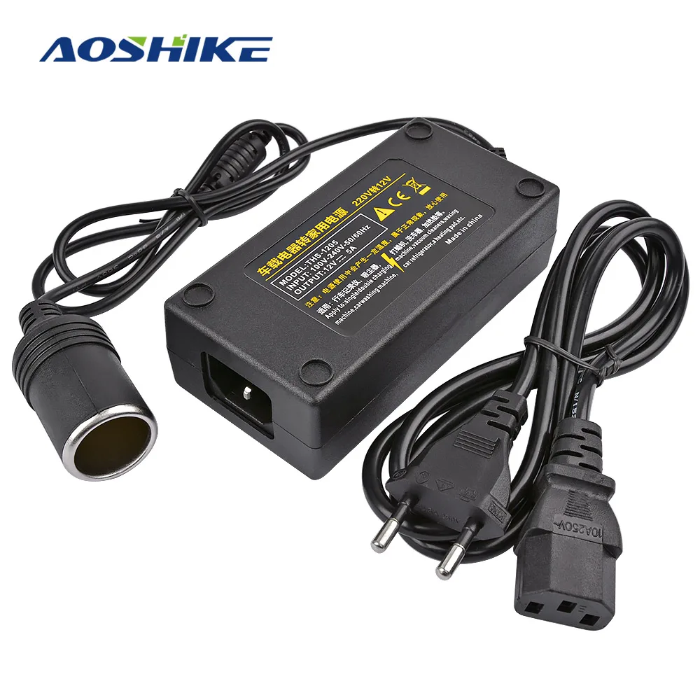 AOSHIKE 1 шт. автомобильный инвертор переменного тока 100 в 220 В в постоянный ток 12 в автомобильный прикуриватель адаптер питания трансформатор напряжения розетка ЕС вилка