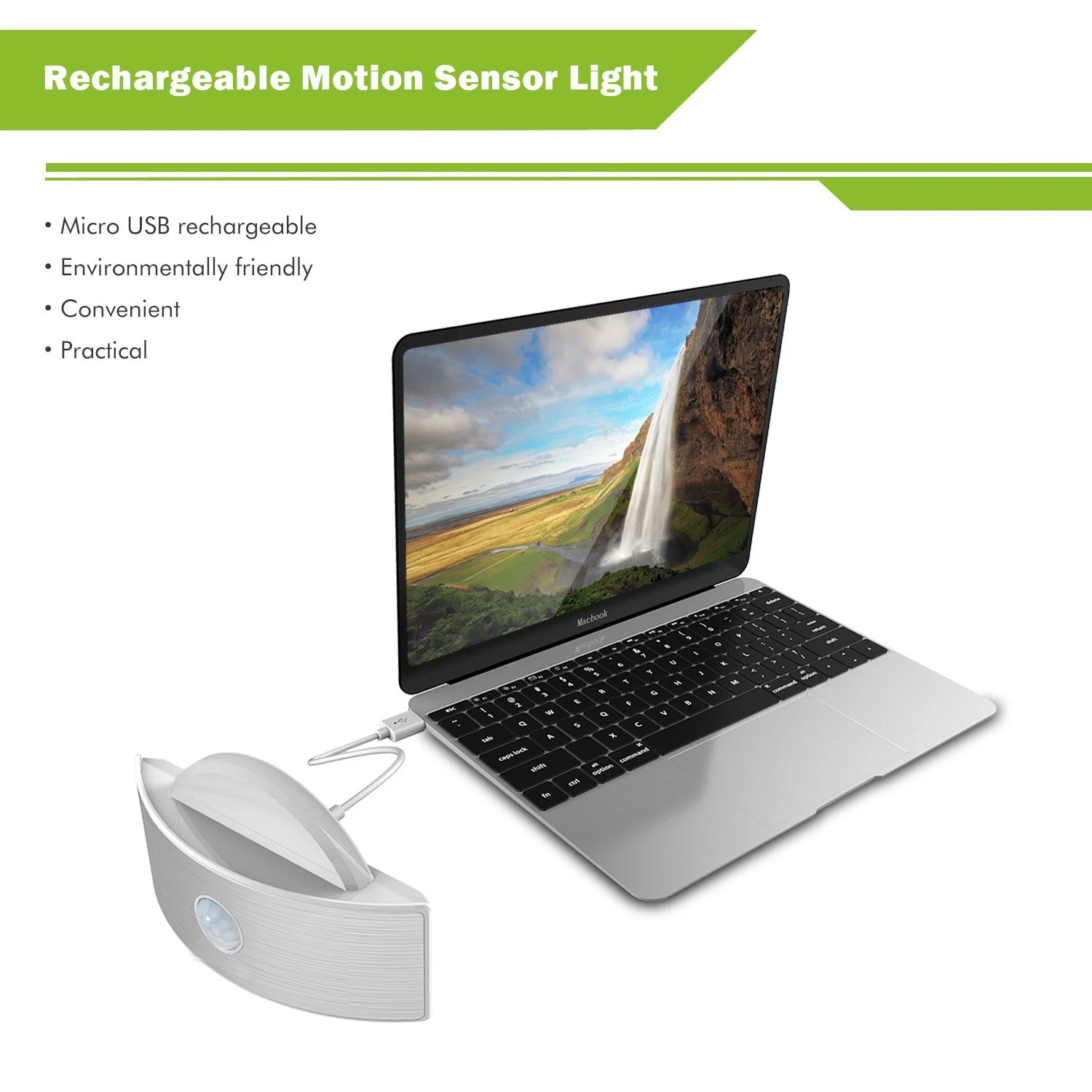 Rechargeable Motion Snsor Night Light Wireless Wall Lamp Stick Anywhere for Stair Corridor Sconce PIR Sense LED | Лампы и освещение