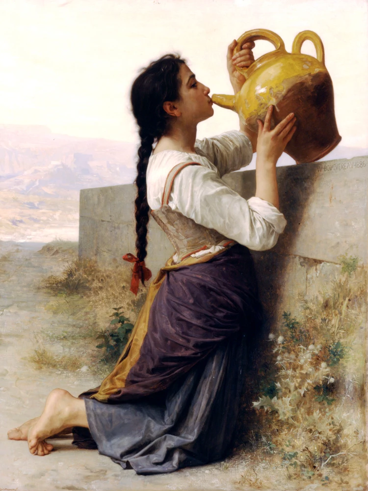 scenery canvas painting landscape prints figure portrait poster art William- Adolphe Bouguereau Thirst c1886 | Дом и сад