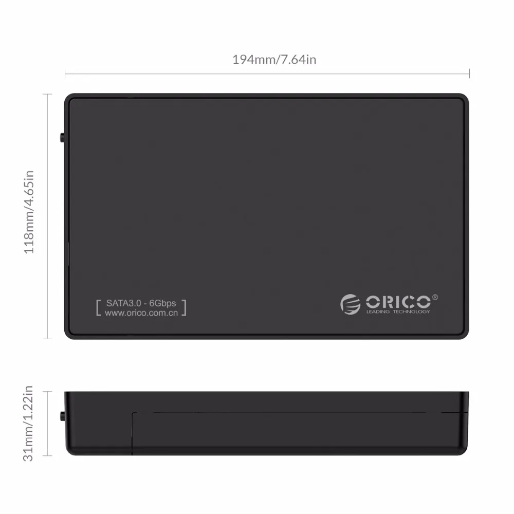 

ORICO 3588US3-V1 3.5-inch SATA External Hard Drive Enclosure, USB 3.0 Tool Free for 3.5" SATA HDD and SSD