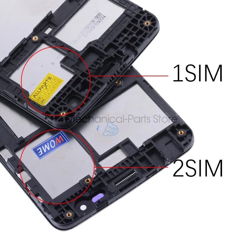 Дисплей для LG K8 2017 US215 M200N в сборе с тачскрином на рамке Оригинал черный
