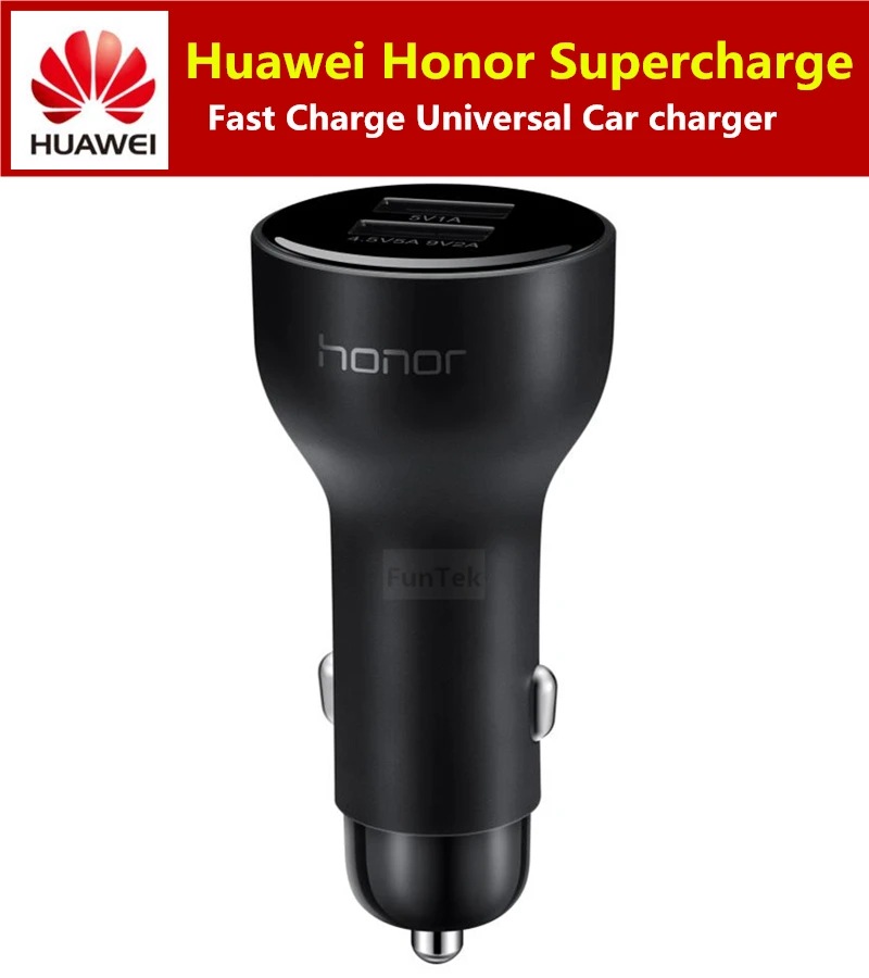 Автомобильное зарядное устройство HUAWEI Honor Supercharge 4.5V5A 9V2ADual USB быстрая зарядка