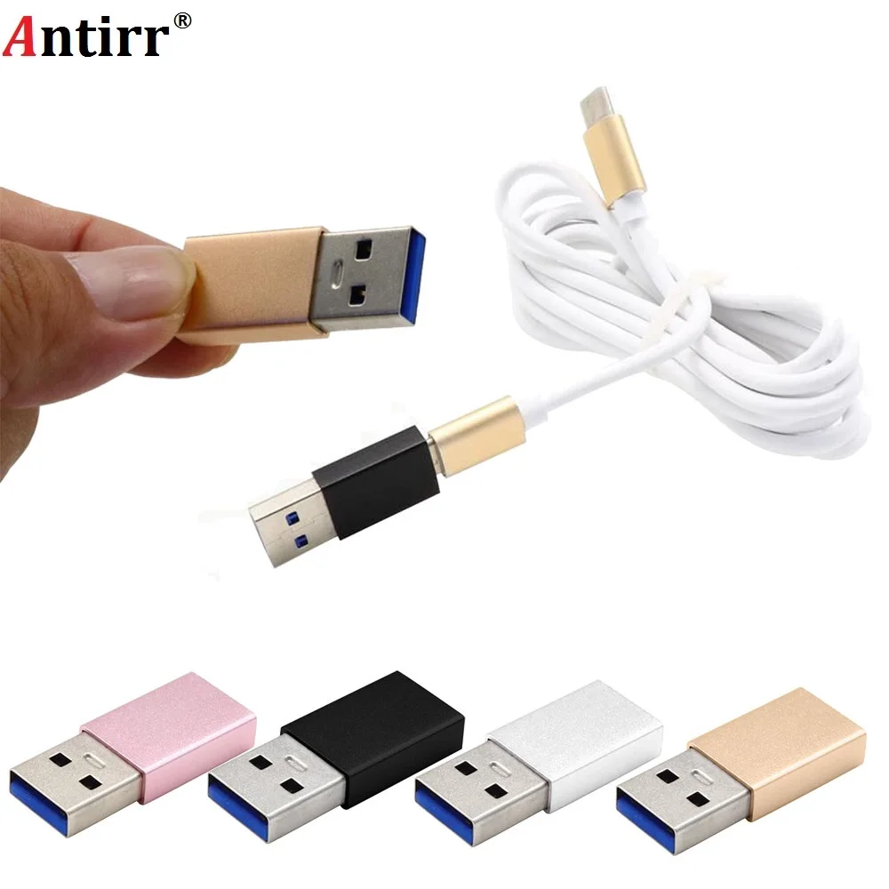 USB мужчина к Тип C и разъемом типа мама адаптер конвертер для Macbook PC плоский супер