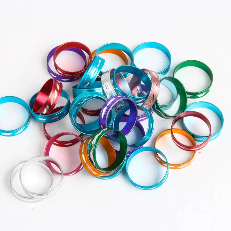 100 pieces of fashion wholesale jewelry batch simple mixed color style aluminum ring (color: multi-color) | Украшения и