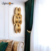 Postmodern American creative simple wall light golden light luxury villa living room aisle model room wall lamp