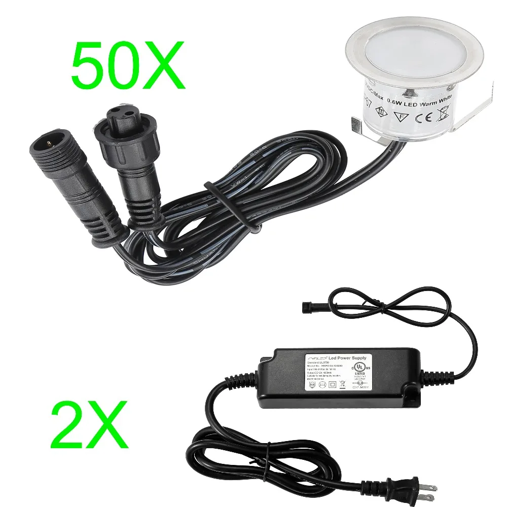 

DHL FREE 50pcs/lot LED UP Light for Driveway Outdoor Illumination LED Underground Light Package includes Light + Transformer