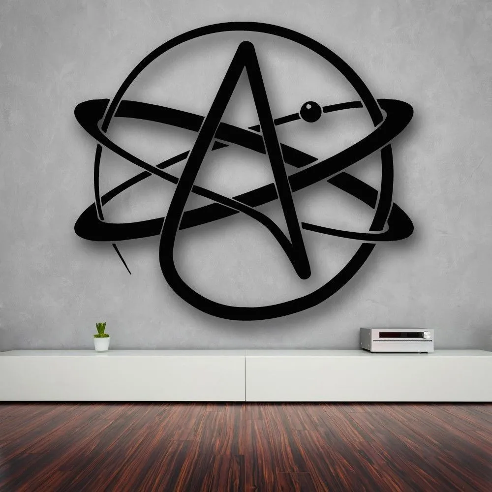 

Съемные Виниловые настенные наклейки Atom Atheism, религия, наука, Великая гостиная, Постер AZ-14